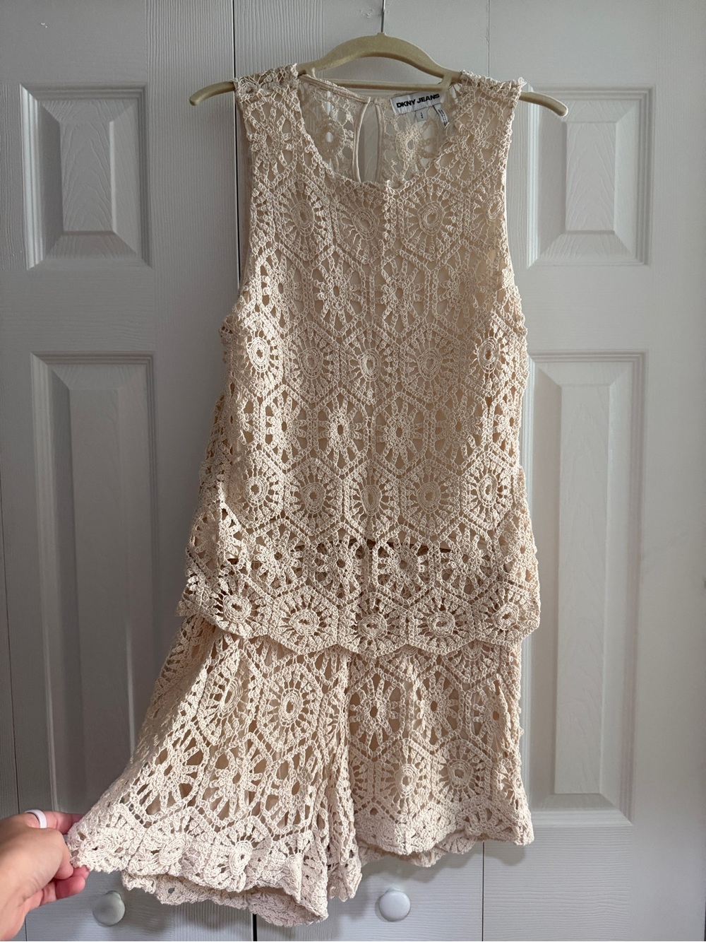 DKNY Cream Crochet Set